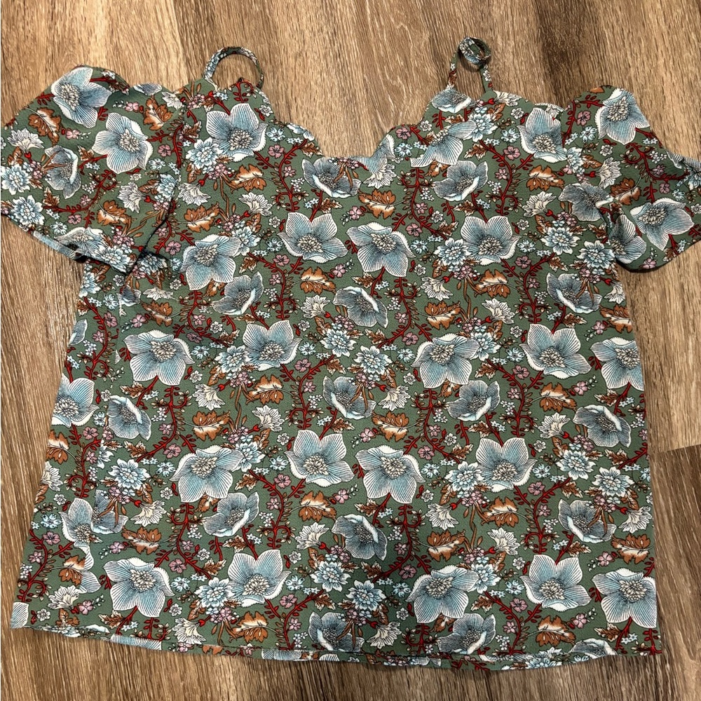 Open shoulder blouse